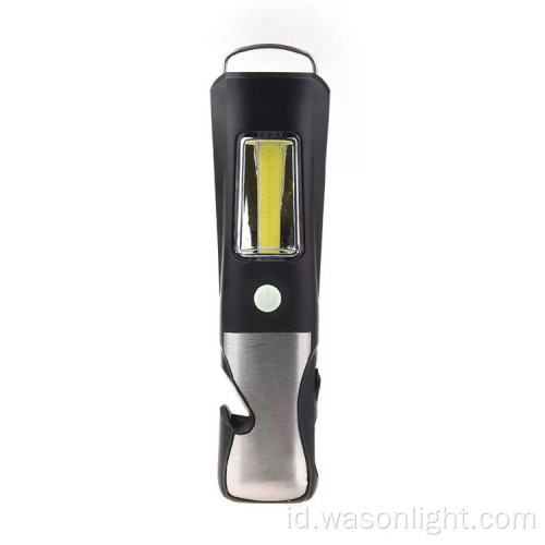 Warna OEM Outdoor Survival Kit Hammer+Knife+Hook Darurat Multi Alat LED Lampu Senter Magnetik Obor Lampu